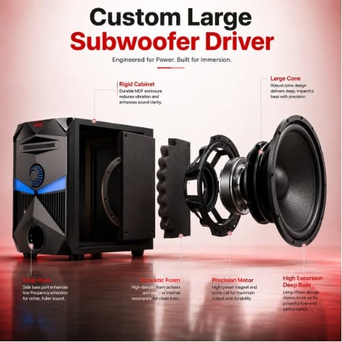 DJ 8661 Hi-fi Multimedia Speaker System Bluetooth, Dynamic Bass Boost, Led Display - View 4