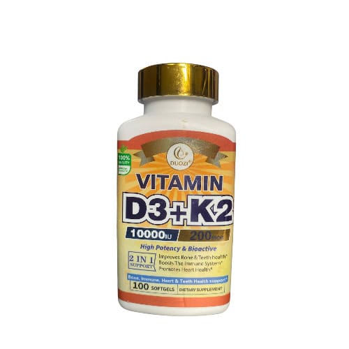 Duozi Vitamin D3+k2 10000iu And 200mcg - 100 Softgels - View 1