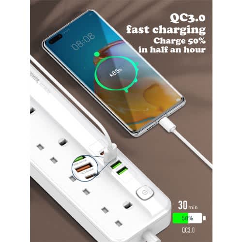 Extension Socket 10a Electric Outlets Power Strip With USB Pd Qc3.0 Charger - View 2