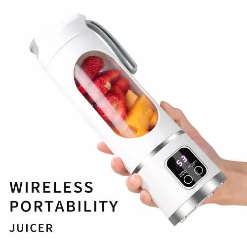 Wireless Portable Usb Rechargeable Fruit Juice Blender - White - View 2