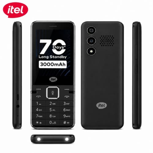 It5627 Metal Feature Phone – 3.0" - 3000mah - Triple Sim - Wireless - Black - View 3