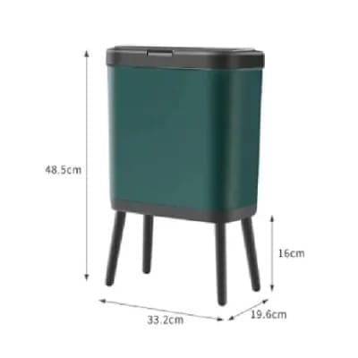 Stool Waste Bin - Green - 15L - View 2