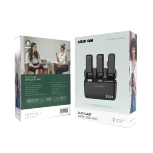 Green Lion Duo Cast Wireless Mic Lightening - Black - View 2