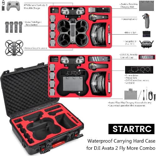 Avata 2 Case - Waterproof Carrying Hard Case For Dji Avata 2 Fly More Combo With Dji Goggles 3 - View 4