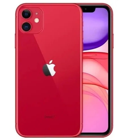 iPhone 11 - 6.1" - 128GB ROM - 4GB RAM - Single Sim - 3110mah - Pouch & Screen Protector - Red