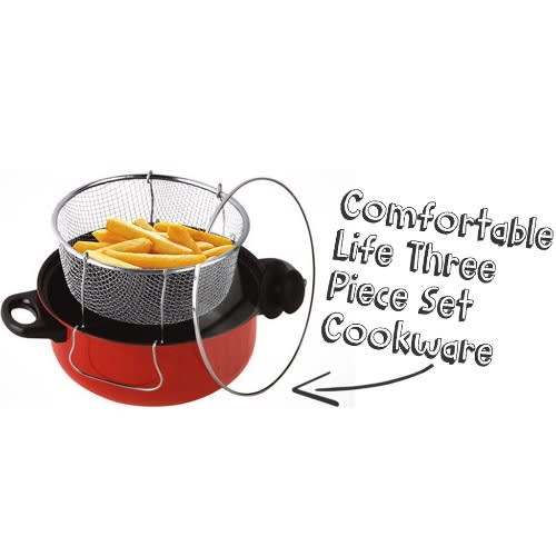 3 In 1 Non-stick Cooker, Steamer And Fryer-26cm - View 2