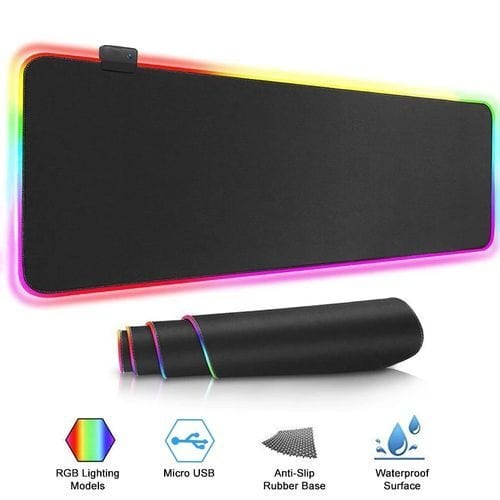 Rgb Mouse Pad Gaming Colorful Lighted Table Mat - 700x300x3mm - View 1