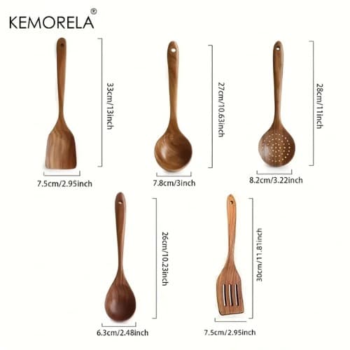 Wooden Cooking Kitchen Spoon Set -5pcs - View 5