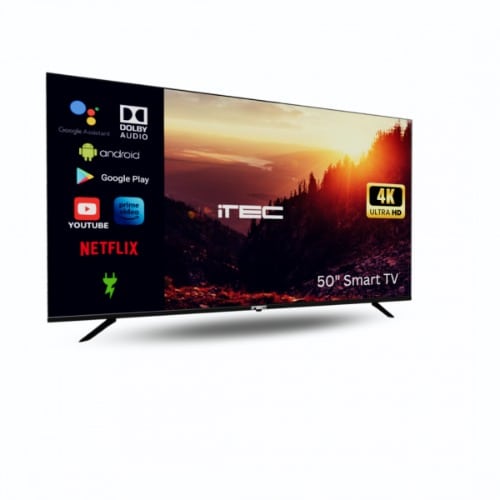 iTEC 50'' Smart Uhd Tv- Usb, Hdmi, Dolby + 3840 * 21600 Screen Resolution (one Year Warranty).