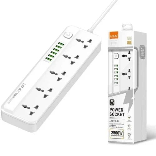 6 Usb 5 Ports Power Socket - 2500W - Sc5614 - View 2