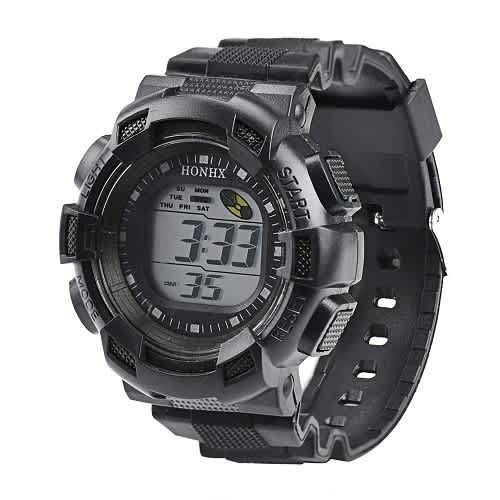 Honhx Digital Sports Watch For Men - Black - View 2