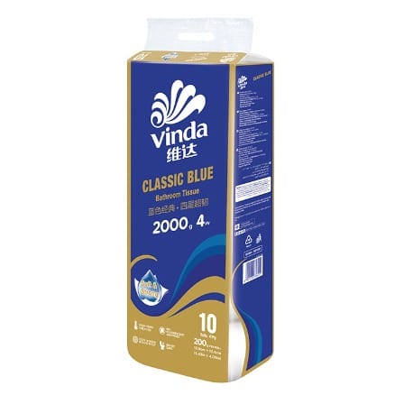 Classic Blue 200g 4ply Bathroom Tissue - Pack Of 60 Rolls - View 2