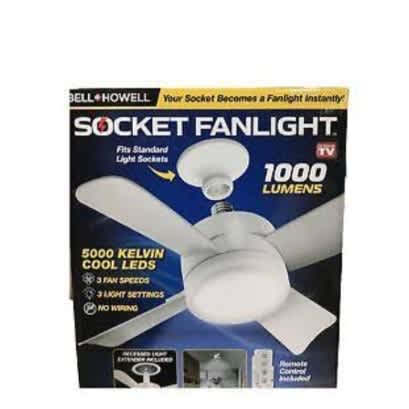 Rotating Socket Mount Led Light Ceiling Fan With Remote - 1000 Lumens - View 4