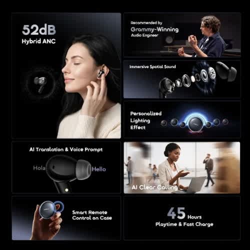 Spacebuds 2 Ai Smart 45hrs Playtime True Wireless Earbuds- Otw 631 - View 3