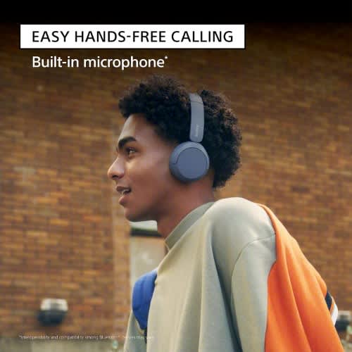 Sony Wh-ch520 Wireless Headphones Bluetooth On-ear Headset With Microphone- Blue - View 3