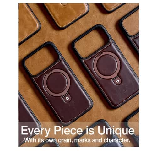 Iphone 17 Pro Max  Leather Case - Brown - View 4