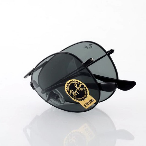 RB 3479 Foldable Aviator Sunglasses - Black - View 2