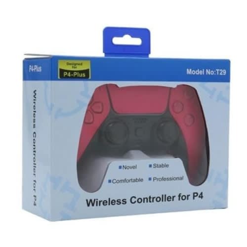 P4 Plus T29 Wireless Controller Ps4 - Red + Black - View 2