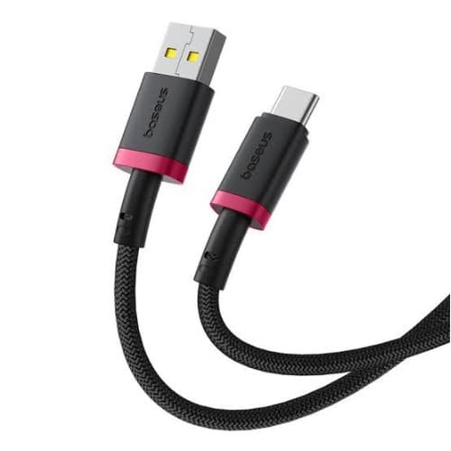 Baseusduraseriesfastcharging Cableusb To Type-c60w1m Gold+black - View 2