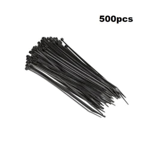 Nylon Cable Zip Ties - 500pcs - Black - View 3