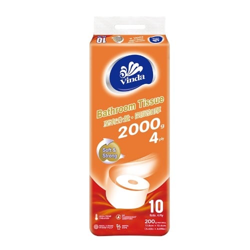 Vinda Bathroom Tissue - 200g - 4ply - 10 Rolls - View 3