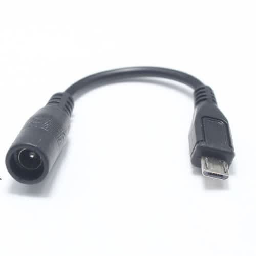 Female to Micro USB Male Cable Adapter Converter - DC 5.5*2.1