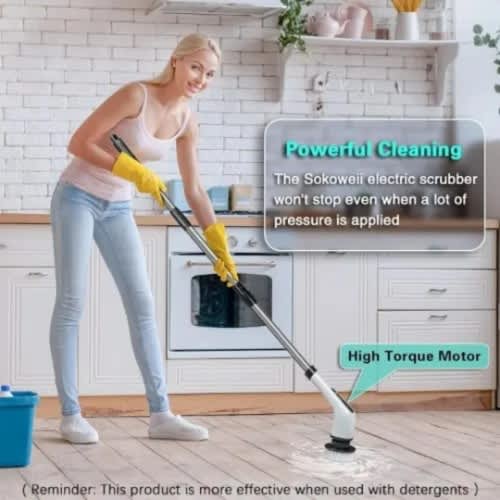 7-in-1 Electric Spin Scrubber Cordless Handheld Cleaning Brush - View 3