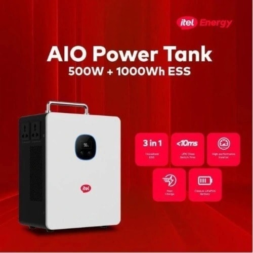 Itel Energy Power Tank 500w Inverter + 1kwh Lifepo4 Battery Solar Power Station - View 3