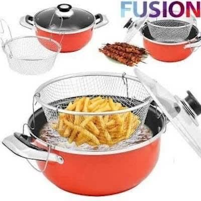 Non-stick Cooker- Fryer and Steamer- 28cm 3-in-1 - View 3
