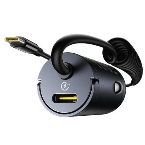 Baseus Tiny Star Mini Car Charger With C+c Cable 30w - Cosmic Black - View 2
