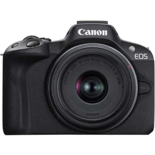 Eos R50 Mirrorless Camera Rf-s18-45mm F4.5-6.3 Is Stm Lens Kit - Black - View 2