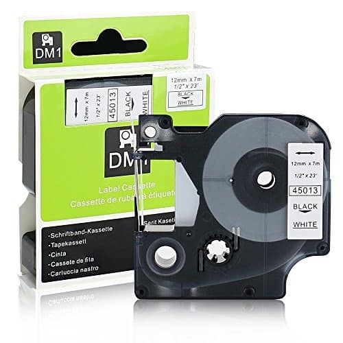 Standard D1 45013 Labeling Tape - Black Print On White Tape - 1 Cartridge - View 2
