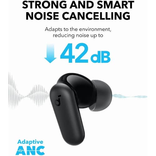 Soundcore P30i By Anker Noise Cancelling Earbuds, Strong And Smart Noise Cancelling, Power - View 3