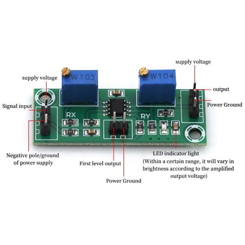 LM358 Weak Signal Amplifier Module - View 4