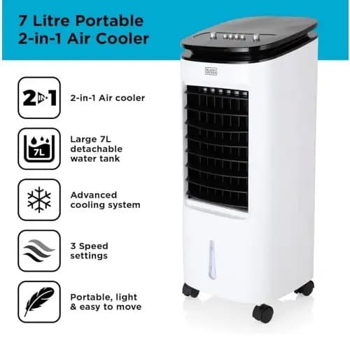 2-in-1 Air Cooler - 7L - White - View 3