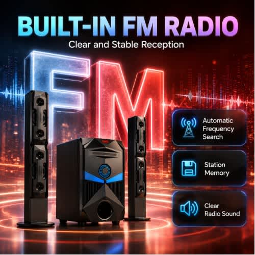 DJ 8661 Hi-fi Multimedia Speaker System Bluetooth, Dynamic Bass Boost, Led Display - View 6