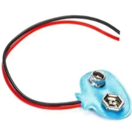 Battery Clip Connector Positive Negative Snap Lead Wire - 10pcs- 9v