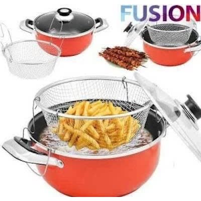 3-in-1 Non-Stick Cooker / Fryer and Steamer - 28cm - View 3