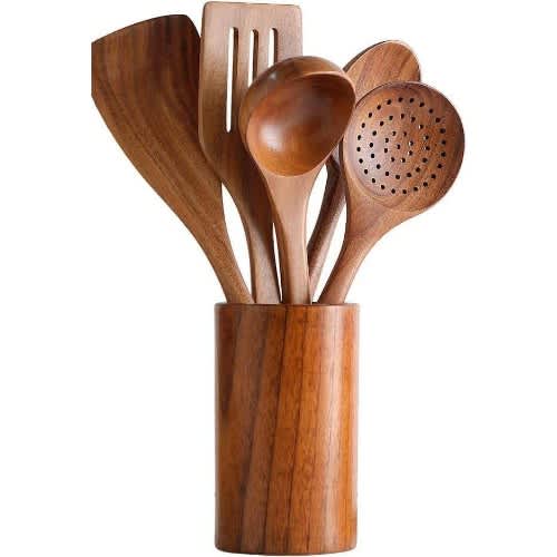 Wooden Cooking Kitchen Spoon Set -5pcs