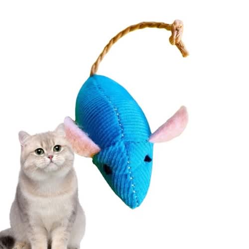 TD Plush Mouse Cat Toy - Blue - View 2