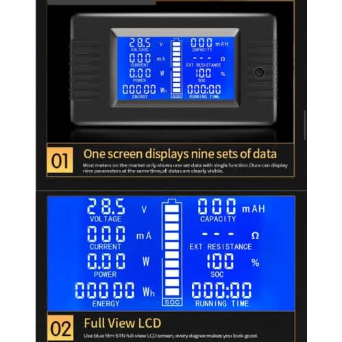 Dc Battery Monitor Meter Multifunction With 300a Shunt - View 3