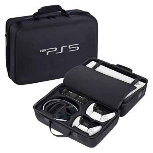 Ps5 Console Protective Bag For Slim Flat Design - Black - View 4