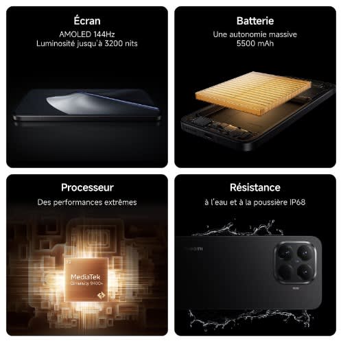 15T Pro 5G - 6.83" - 512GB ROM - 12GB RAM - Dual SIM - Fingerprint - 5500mAh - Black - View 3