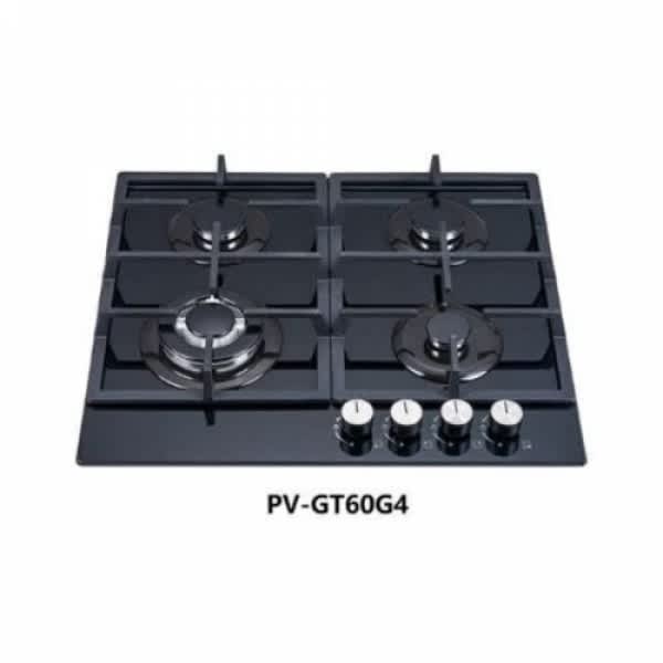 4 Burner Gas Hob - Tempered Glass Cooktop - 60cm - View 2