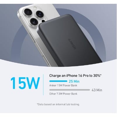 Maggo Power Bank -  Ultra Slim 10000mAh Magnetic Battery Pack - Qi2 Certified - White - View 4