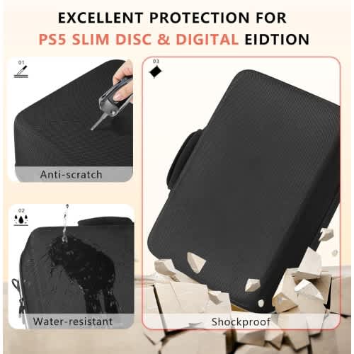 Ps5 Slim Waterproof Bag/case For Ps5 Slim - box Black - View 5