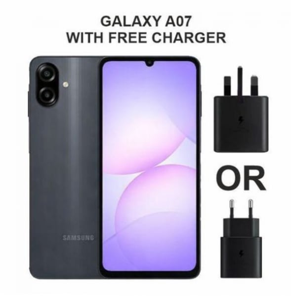 Galaxy A07 - 6.7" - 64gb Rom - 4gb Ram - 4g - 5000mah - Black + Plus Free Adapter - View 3