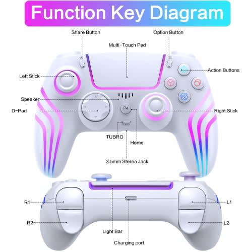 Wireless Controller For Ps4 With Led Lighting - Remote Control For Ps4 With Double - View 2