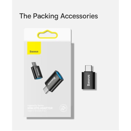 Baseus Ingenuity Series Mini Otg Adaptor Type-c To Usb-a 3.1 - Blue - View 1