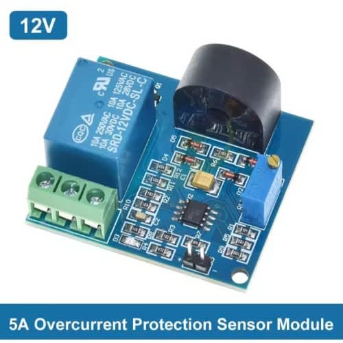 5A 12V Over-Current Protection Relay Module - View 1